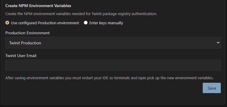 use env