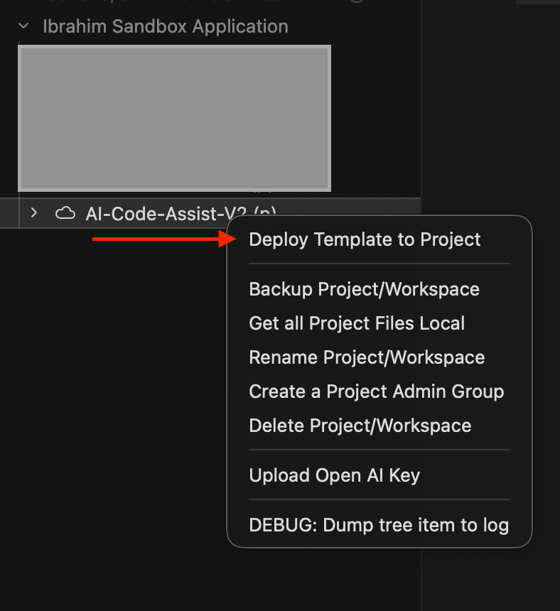 deploy template