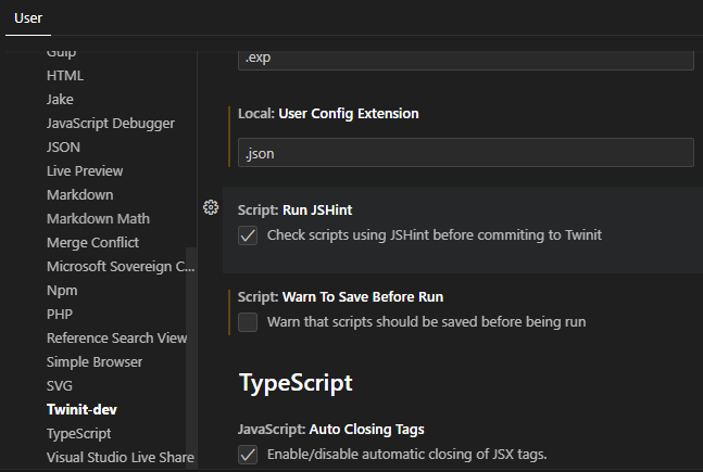 disable jshint notification