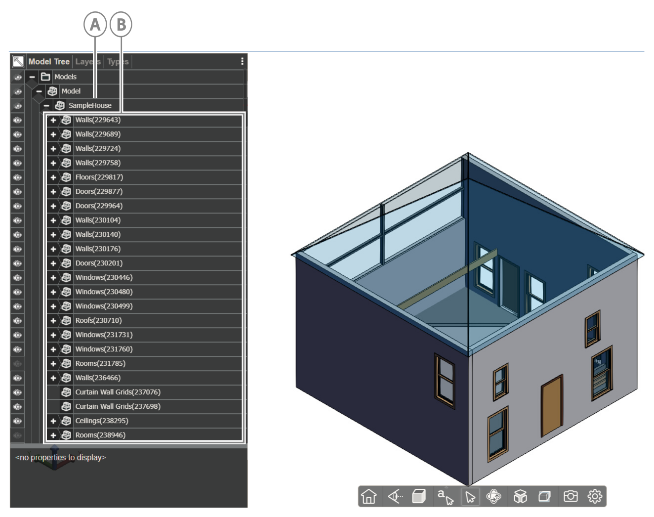 HOOPs model tree structure
